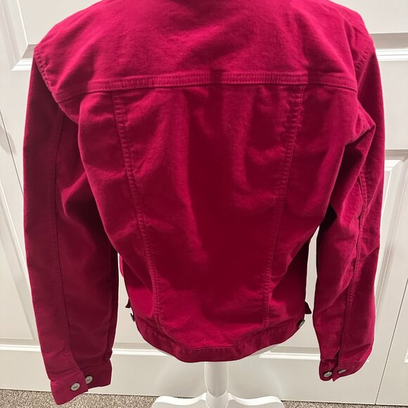 Lands' End Magenta Jacket in like new condition Size Large 14-16, button-up - Picture 2 of 2